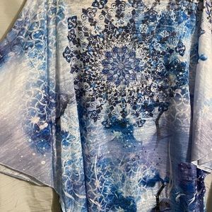 Flutter sleeve top, 2X